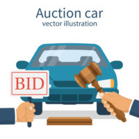 Car for auction sign